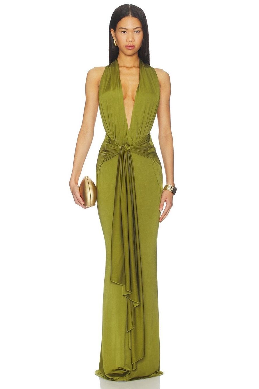 Lovers and Friends CORALIE EVENING DRESS IN CHARTREUSE Size Small $278 - Picture 1 of 9